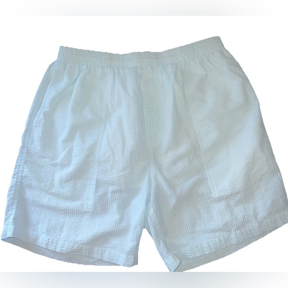 Weekenders Textured White and Baby Blue Swim Trunks